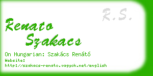 renato szakacs business card